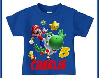 Super Mario Brothers Birthday Shirt