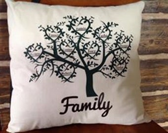 Family tree pillow