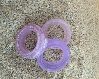 3 Large Glass Rings Lampwork Beads SRA