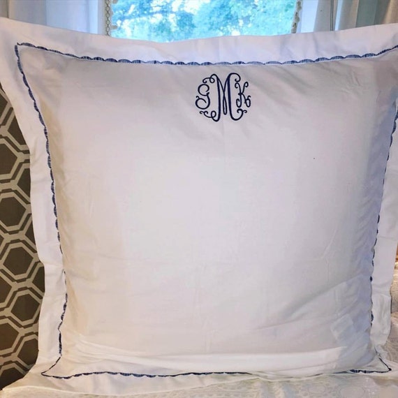 CUSTOM ORDER monogrammed euro sham custom bedroom decor