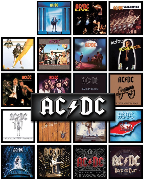 AC/DC 19 pack of album cover discography magnets