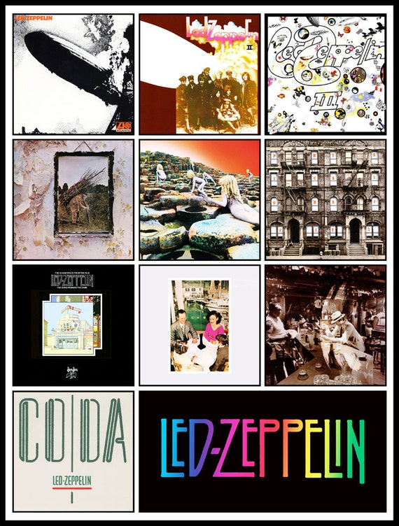 LED ZEPPELIN discography magnet 4.5 x 3.5