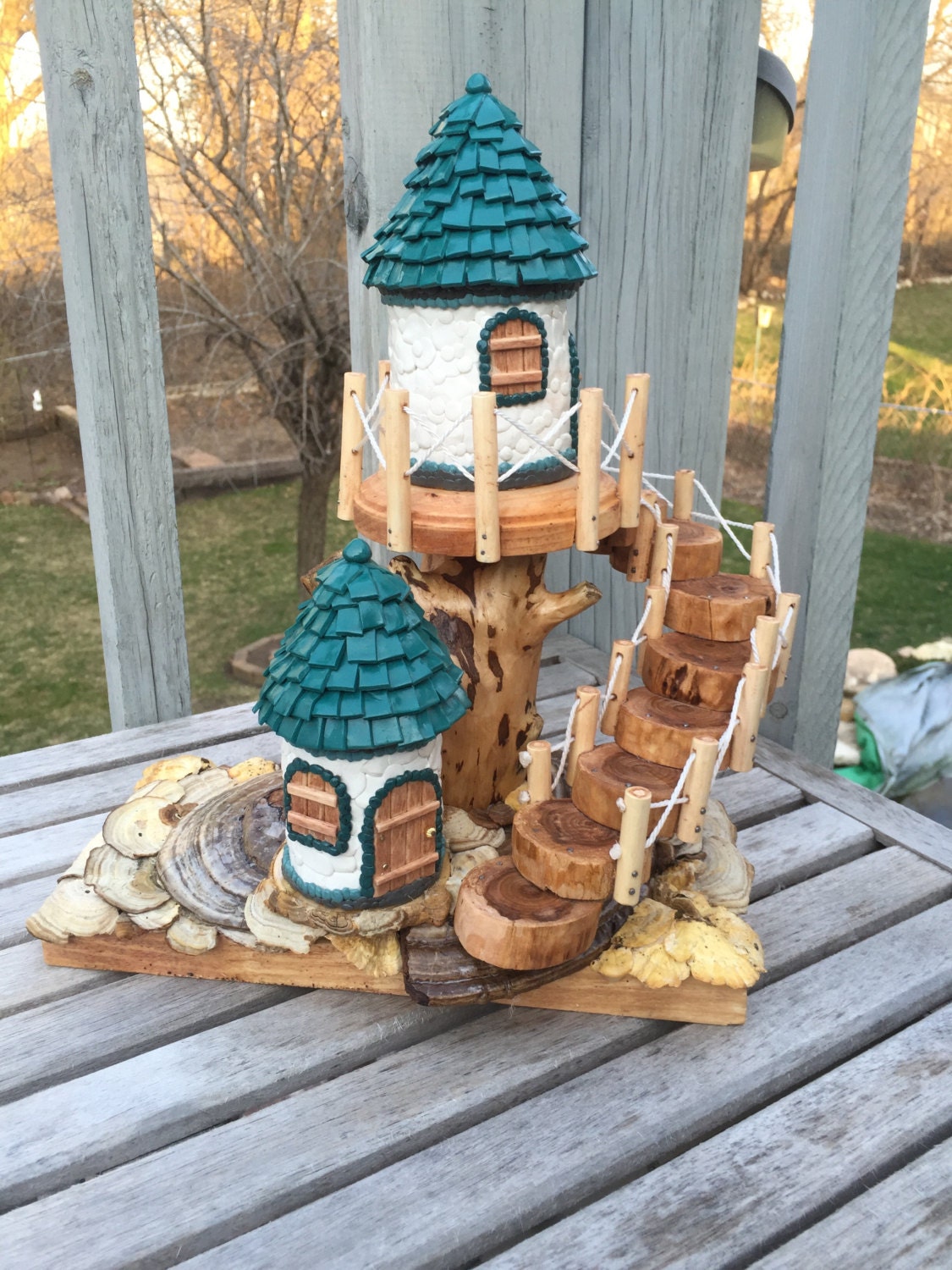 Miniature Garden House by WargedCreations on Etsy