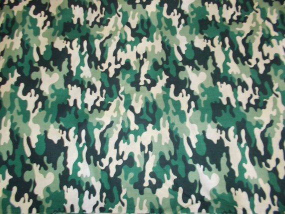 Green Camo Camouflage Print Fabric, By The Yard Fabric, Green Camo ...