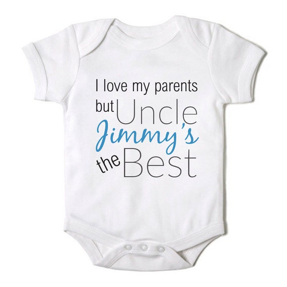 Unisex Baby Clothes I Love My Uncle Baby by CRAFTYSTYLESTORE