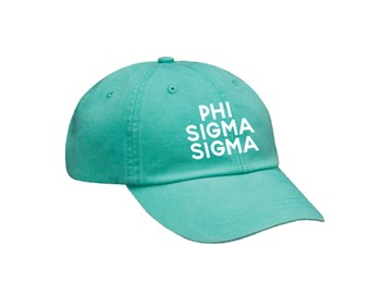 PhiSig Phi Sigma Sigma Simple Hat Choose Your Colors Sorority Hat
