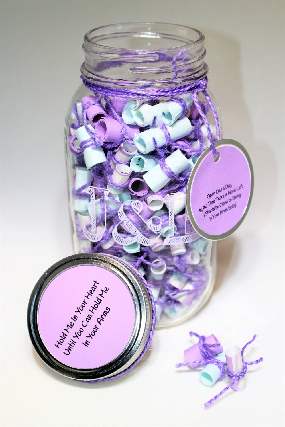 180 Message Filled 32oz Mason Jar Deployment Gift