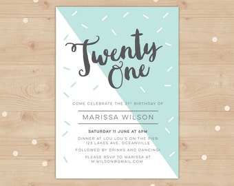 Etsy 21St Birthday Invitations 8