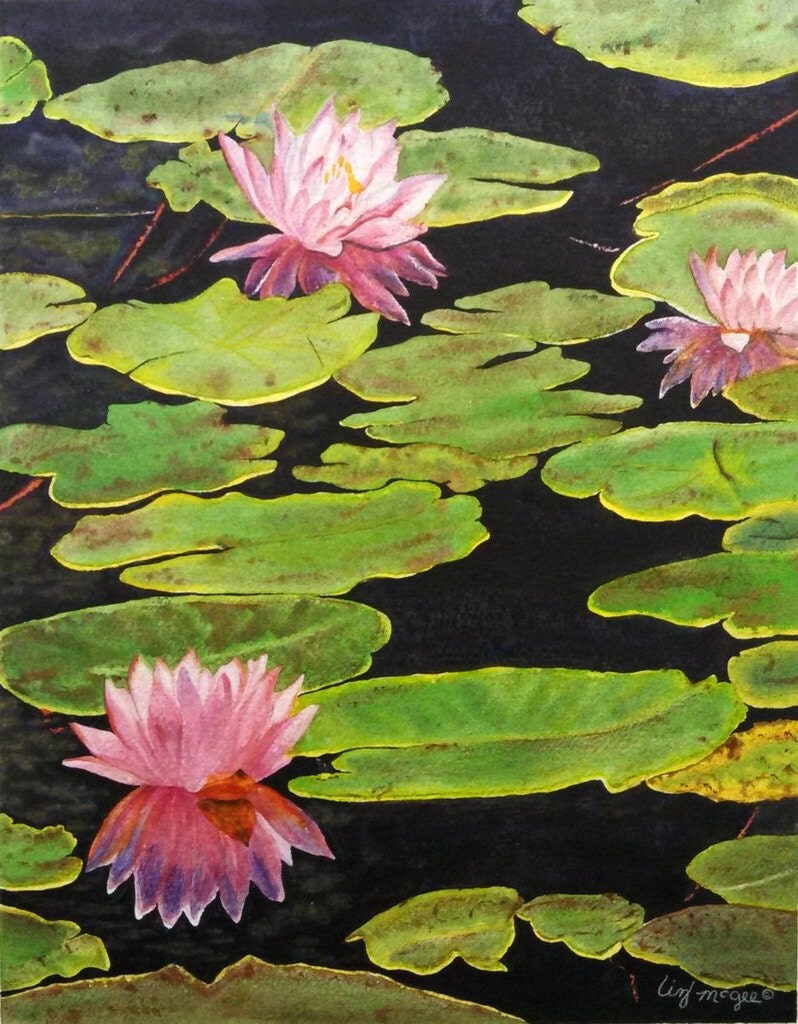 Lily Pads Watercolor print