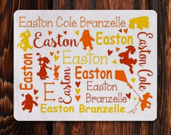 Personalized Baby Blanket, Custom Baby Blanket, Monogrammed Blanket, Winnie the Pooh, Personalized Baby Shower Gift, Personalized Blanket