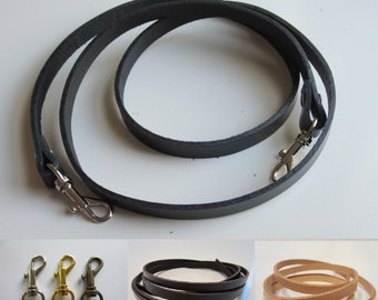 1/2" Genuine Leather Replacement Strap, Crossbody Strap, Messenger Bag Straps, Custom Made Long & Extra Long 50"-59"