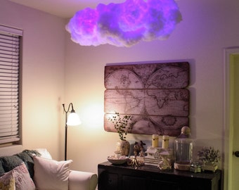 Rainbow Cluster Cloud, optional Bluetooth speaker, Cloud Light, color, music, nightlight, surround sound, glow, storm, night, large cloud