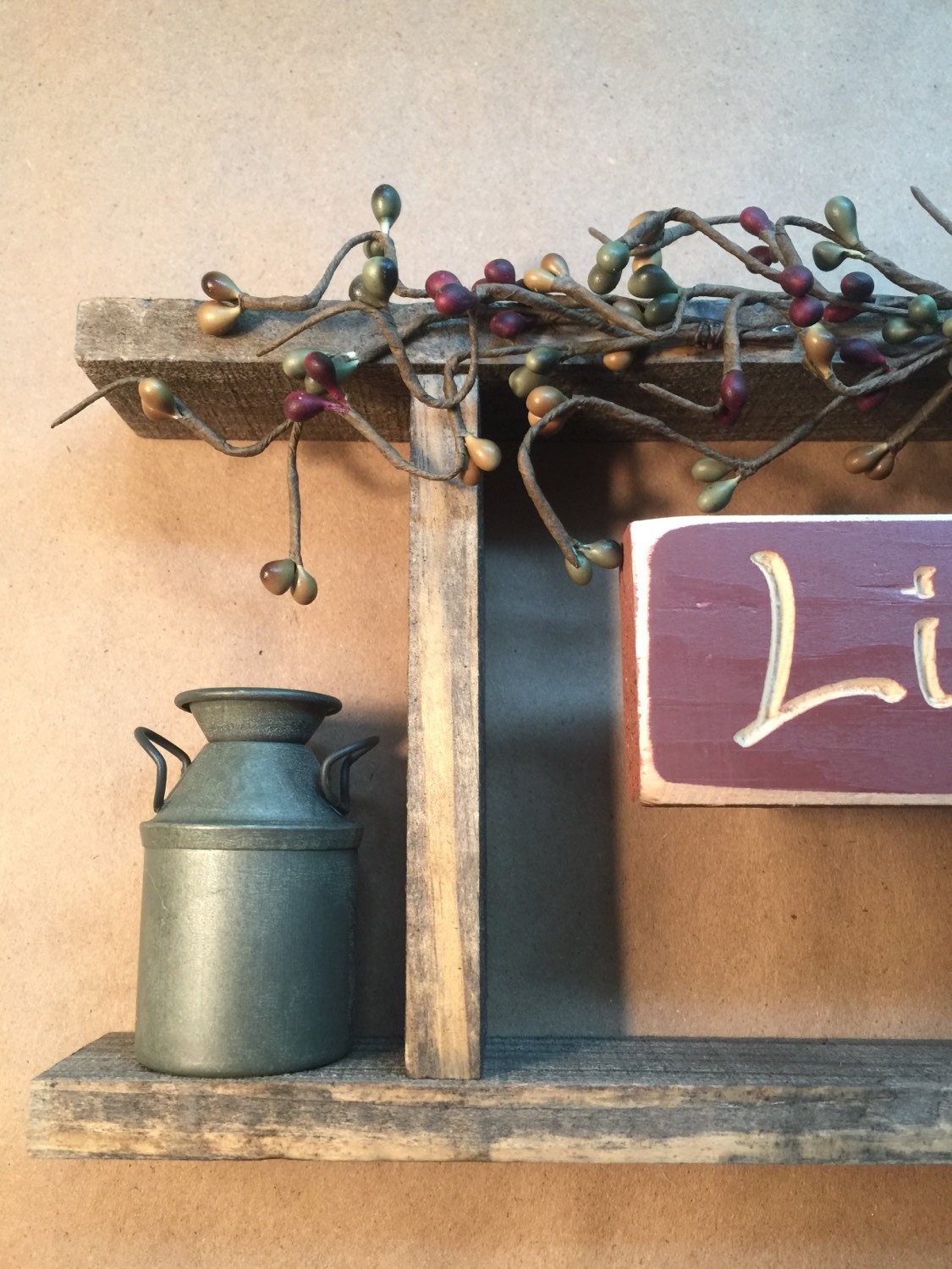 Wooden Ladder Wall Decor Tobacco Lath Ladder by PrimitivesbySusan