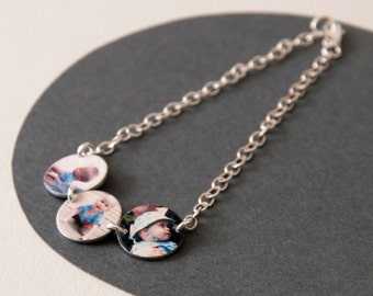Custom Photo Bracelet - Personalised custom bracelet - Mother's Day Gift - photo gift grandmother