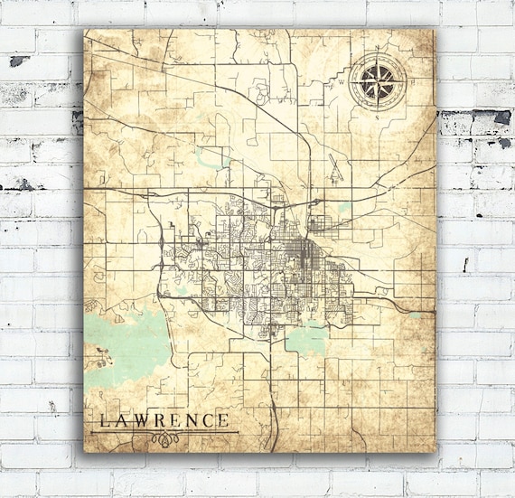City map Lawrence Kansas