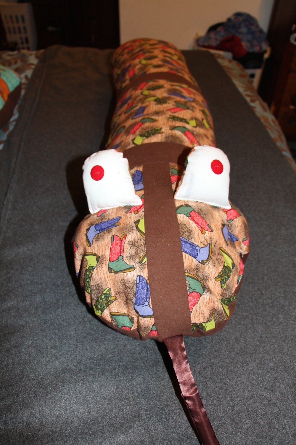Cowboy boots body Pillow Snake