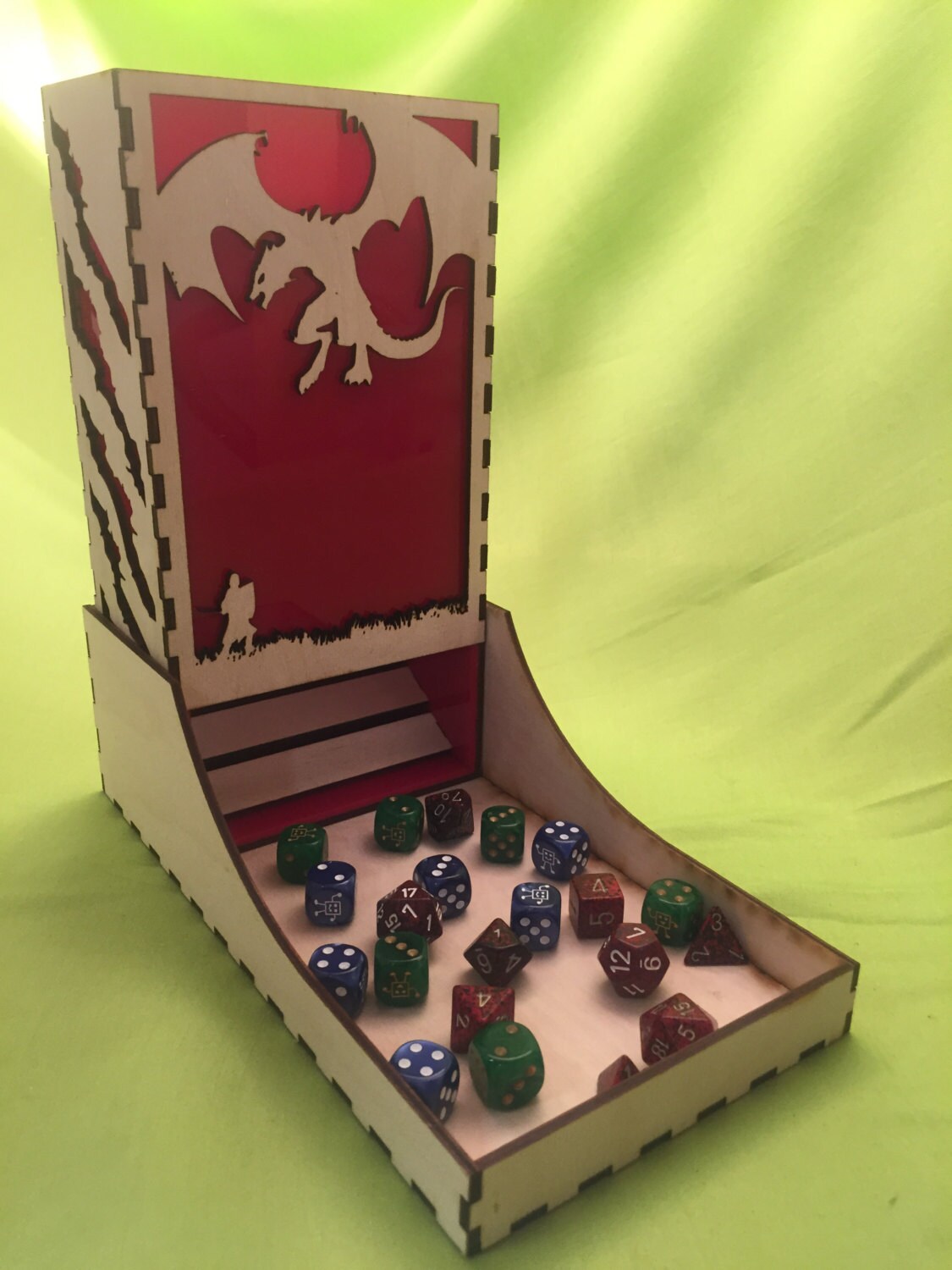 Dragon style large Deluxe dice tower laser cut and unique
