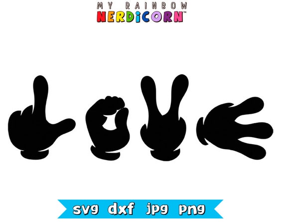 Free Free 332 Mickey Mouse Love Svg SVG PNG EPS DXF File