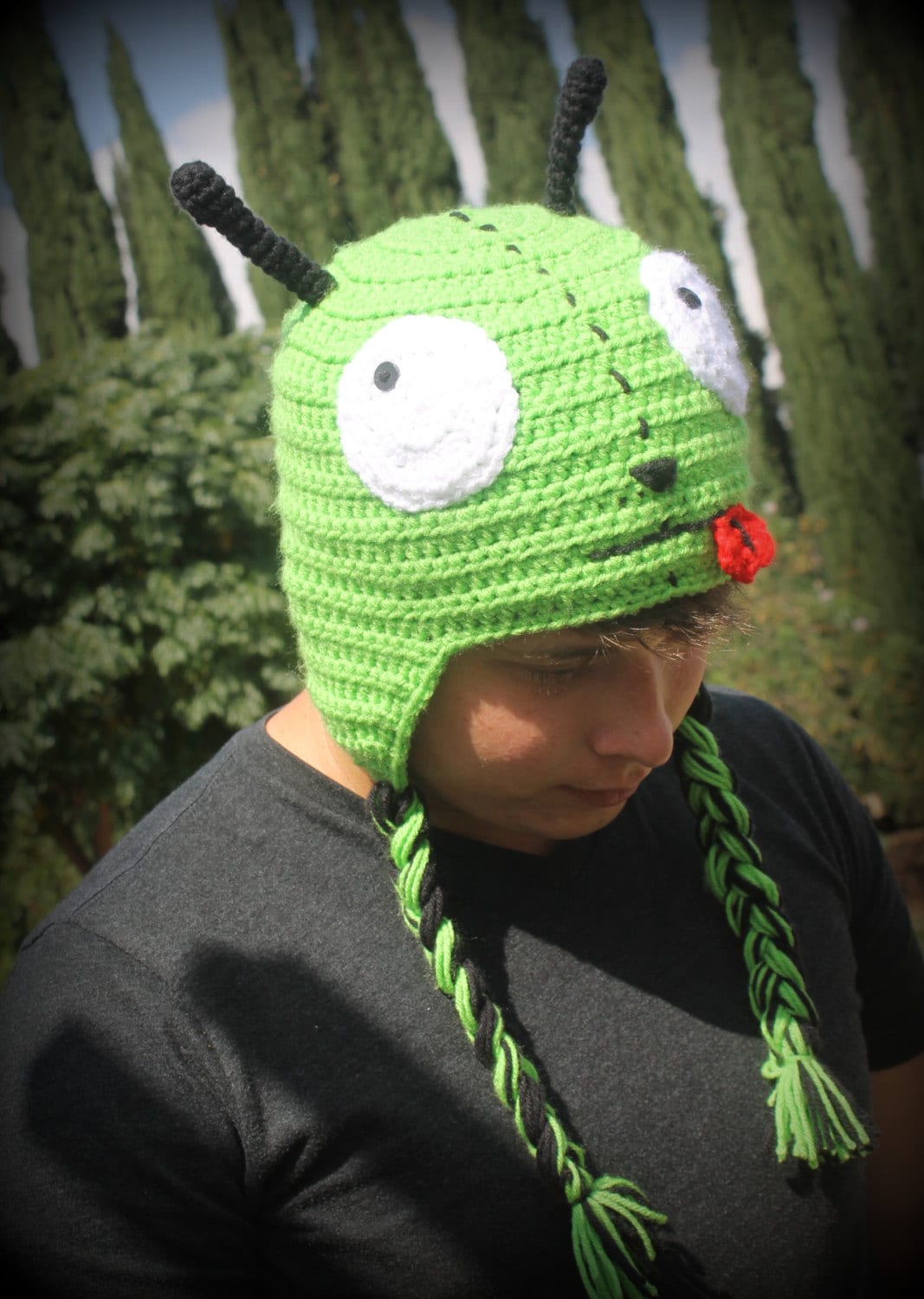 Invader Zim Gir Hat// Crochet Gir Hat by BeYOUtifulworks on Etsy