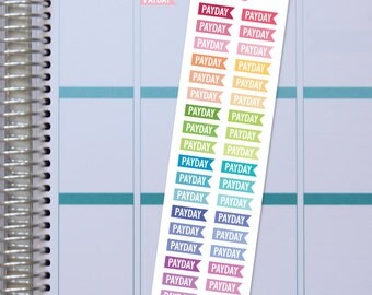 Planner Stickers - Payday Flag Stickers - Fits Any Planner
