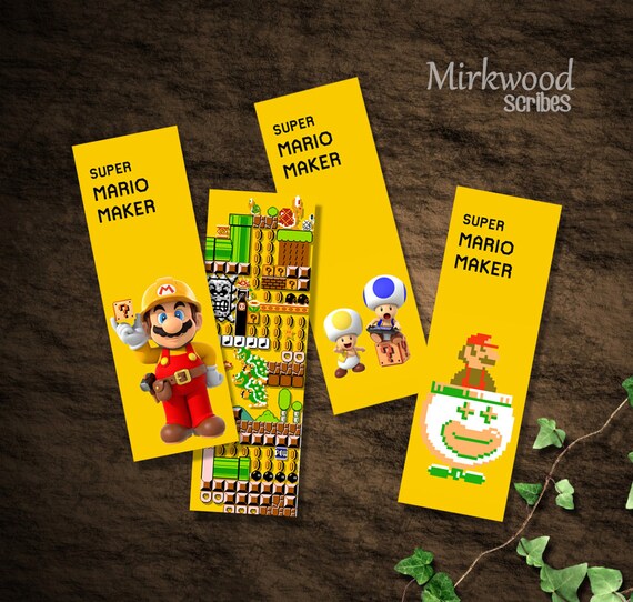 Items similar to Super Mario Maker Bookmarks | Instant Download ...