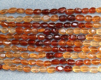 Hessonite Garnet Smooth Ovals 7-8mm A Grade