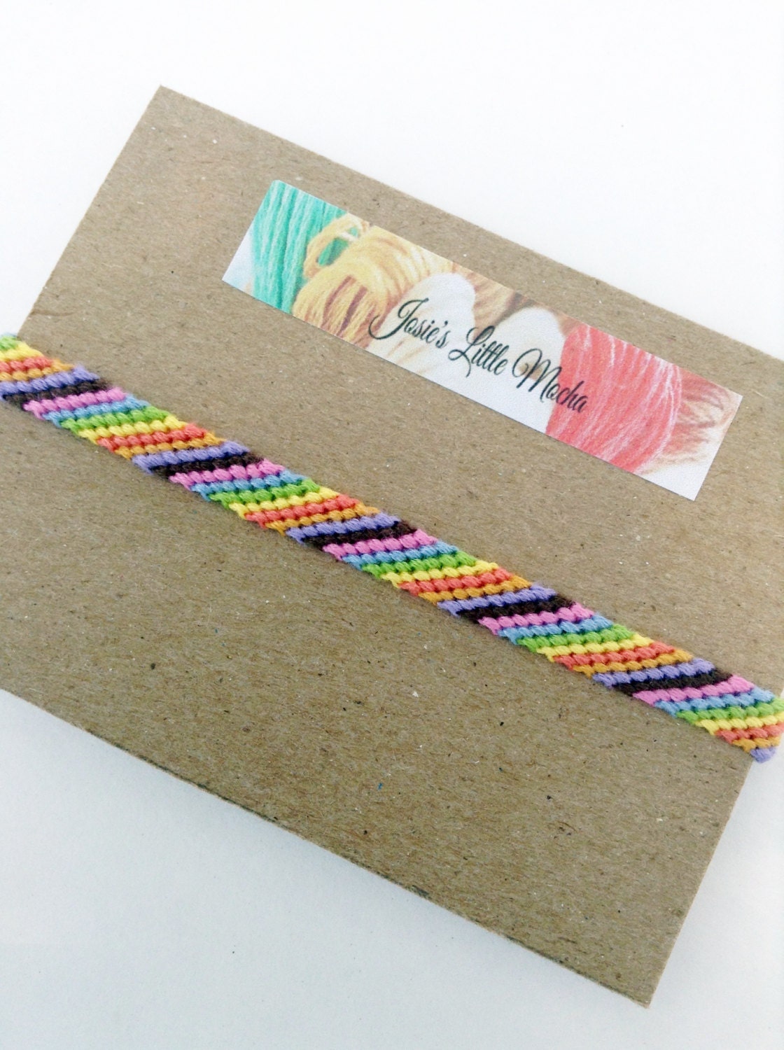 Candy Stripe Friendship Bracelet / Colorful Bracelets / Slant