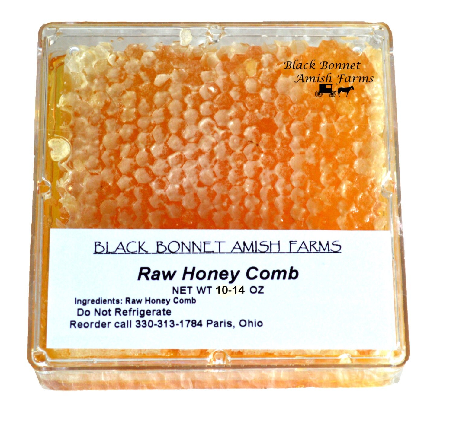 100% Pure Raw Natural Honey Comb Full of by BlackBonnetAmishFarm