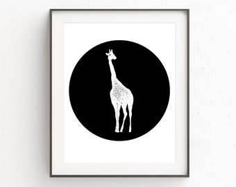 Nursery Wall Giraffe | Baby Shower Gifts | Safari Nursery Art | Nursery Safari Decor