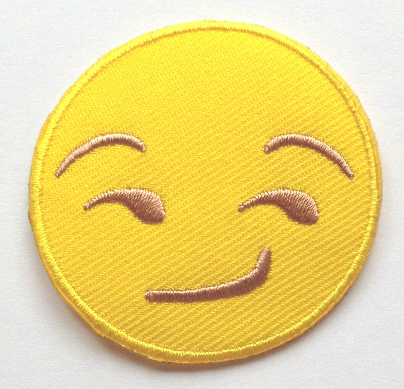 Emoji Patch Embroidered Iron on Badge Applique Motif by PatchEire
