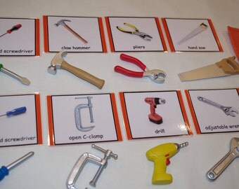 Tools matching activity--Montessori Early Learning Educational Materials