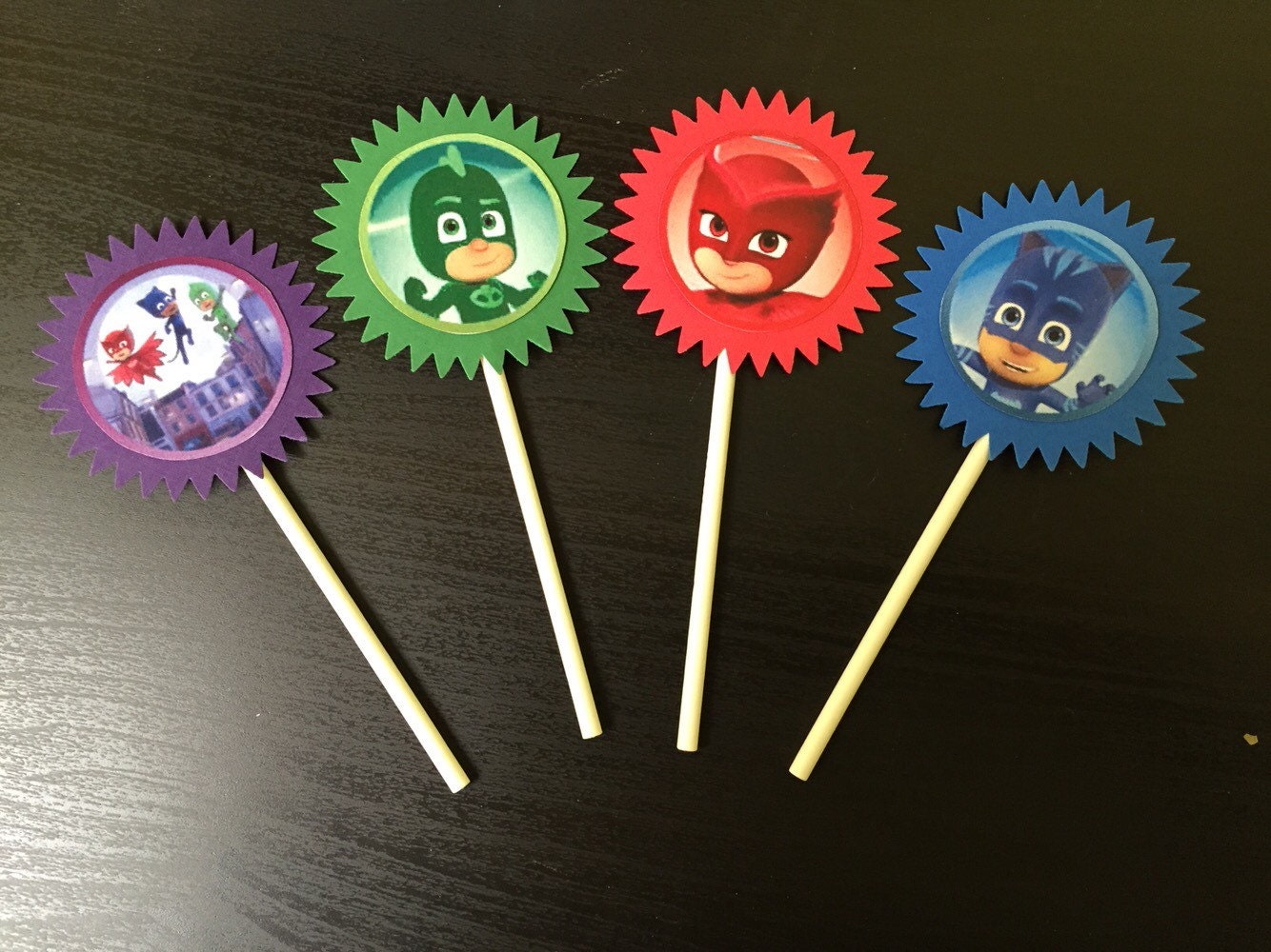 PJ Masks Cupcake Toppers by LittleSumpinSweet on Etsy