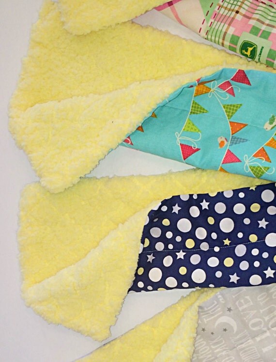 Softest Burp Cloth or Lovie great baby shower by ThreeBabyDesigns