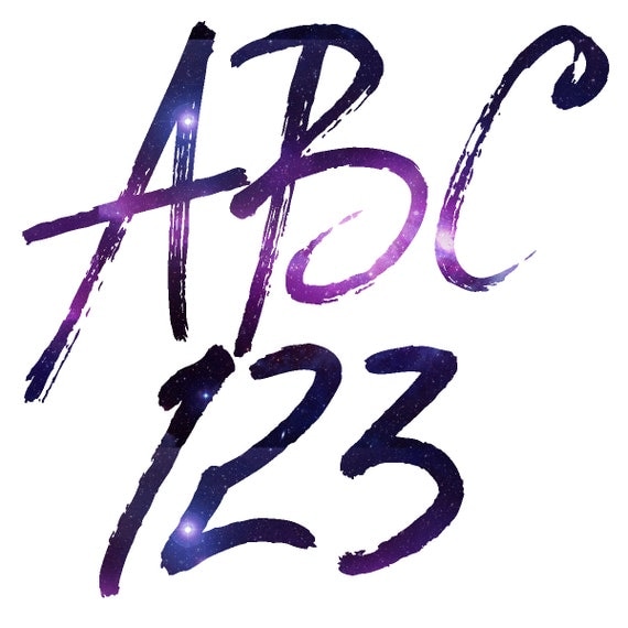 Galaxy Alphabet Galaxy Alphabet Clipart Galaxy Letters
