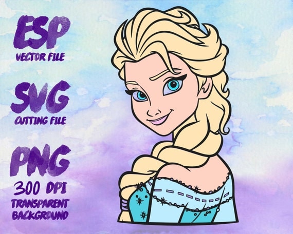 Download Disney Frozen princess Elsa Clipart SVG Cutting ESP