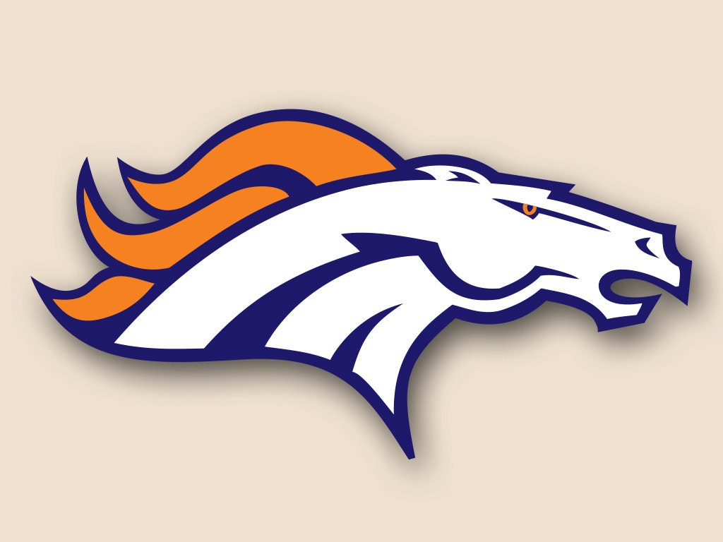 Denver Broncos Set Of 2 Vinyl Cornhole Decal Logo Wall Sticker