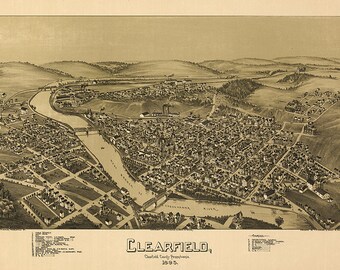 Map of Pittston and West Pittston Luzerne Co. by RetroPrintmaker