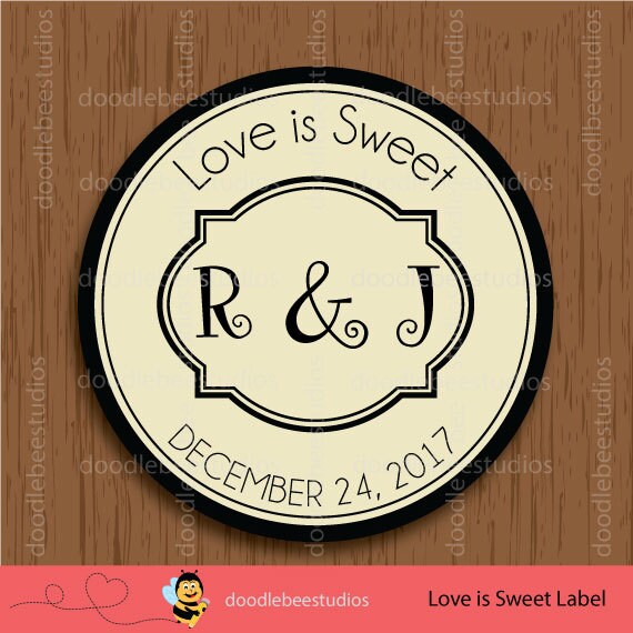 Wedding Label Printables Love is Sweet Labels Love is Sweet