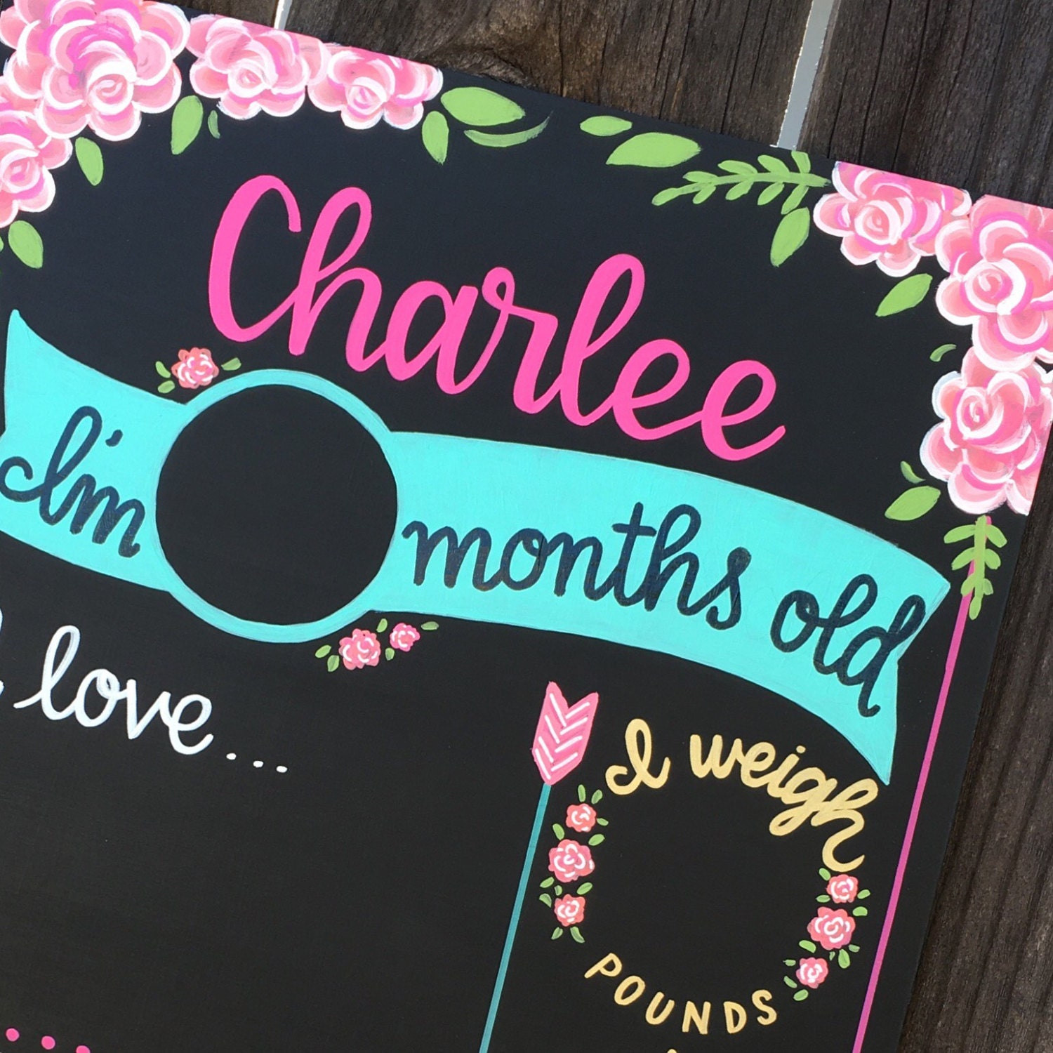 Reusable Monthly Chalkboard Sign / Monthly Milestone