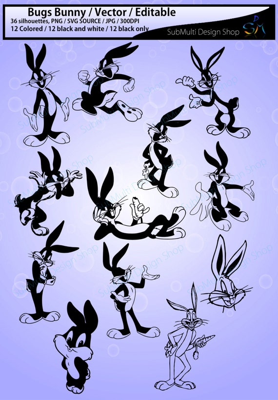 Download Bugs bunny silhouette / Bugs Bunny / colored bugs bunny ...