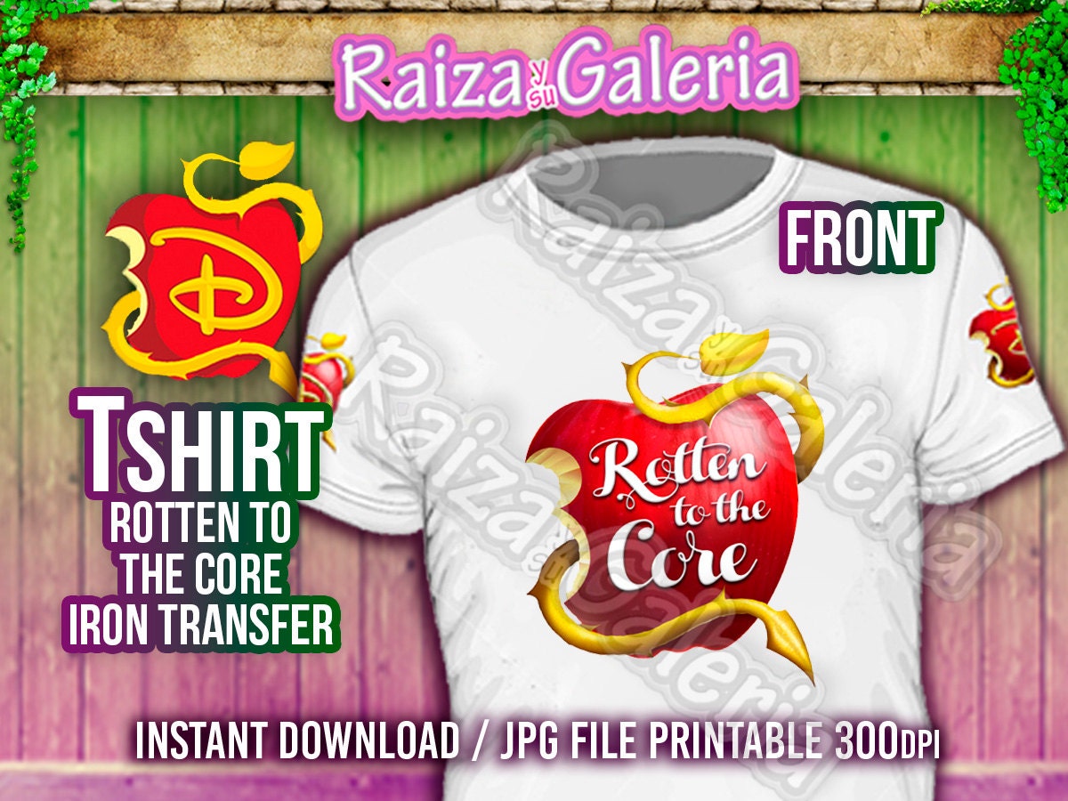 Disney Descendants Rotten to the Core T-Shirt Front Back and