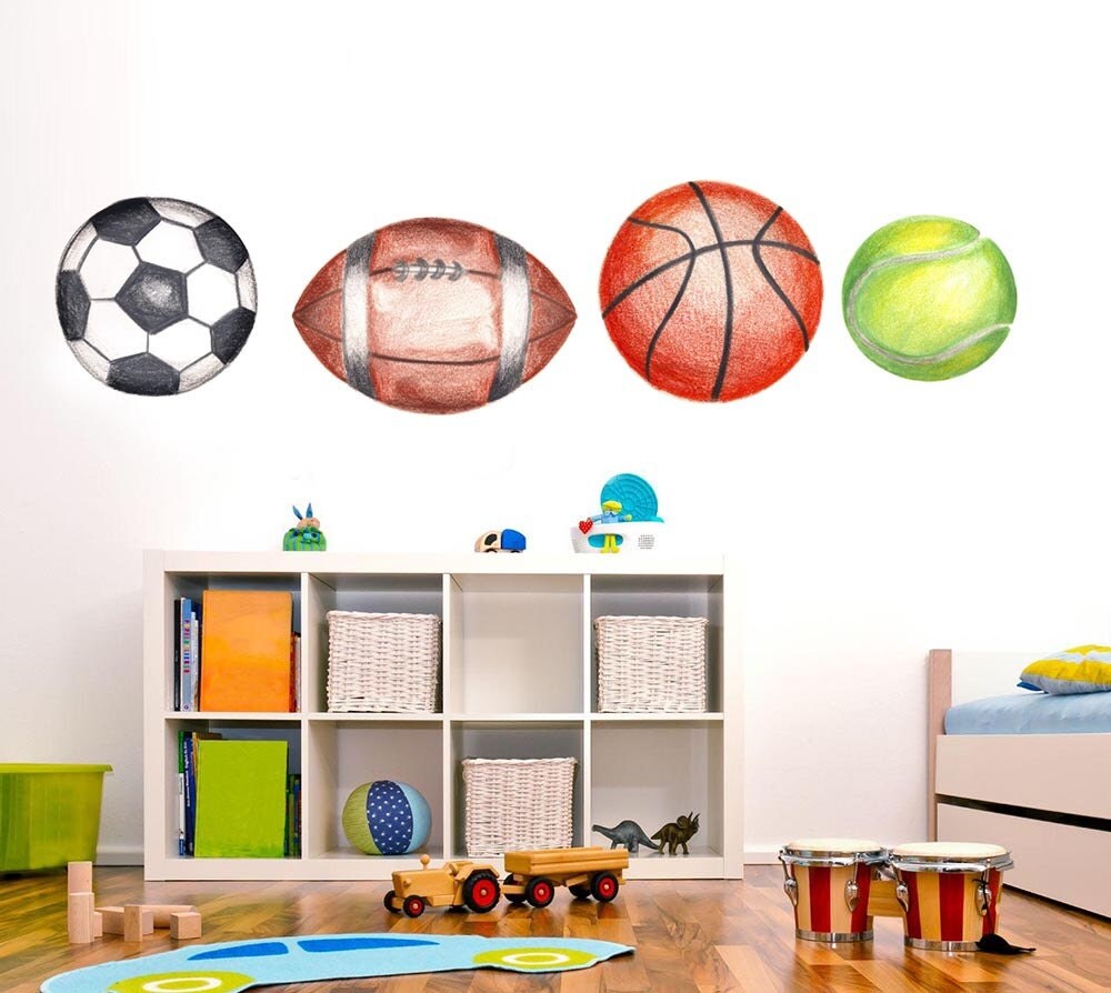 Sports Theme Room Sports Wall decal for kids Sports decals