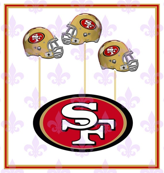 SAN FRANCISCO 49ERS Cupcake Toppers Tailgate By