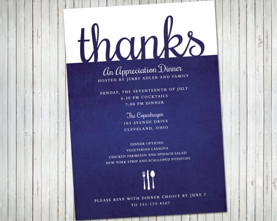 you client thank letter Items Party Etsy on to similar Invitation Dinner Appreciation