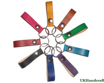 Leather Key Fob, Leather Keyring, Leather Keychain, Leather Lanyard, Leather Key holder, Gift for Dad, Leather Gift Mum, Keychain, Lanyard