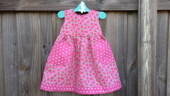 Puperita Design Baby Girl 18 months Overall Dress by KeltoBabies