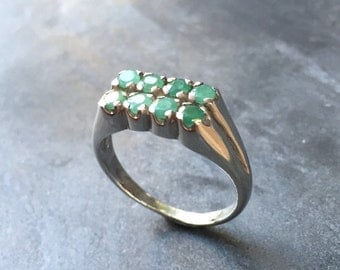Emerald Rings, Natural Emerald, 1 Carat Emerald Ring, Real Emerald, Green Emerald Ring, Birthstone Ring, May Birthstone, Green Birthstone