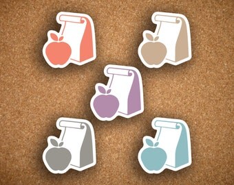 Brown Paper Bag, Lunch Bag, Meal Plan Inkwell Press Planner Sticker IWP-DCLB1