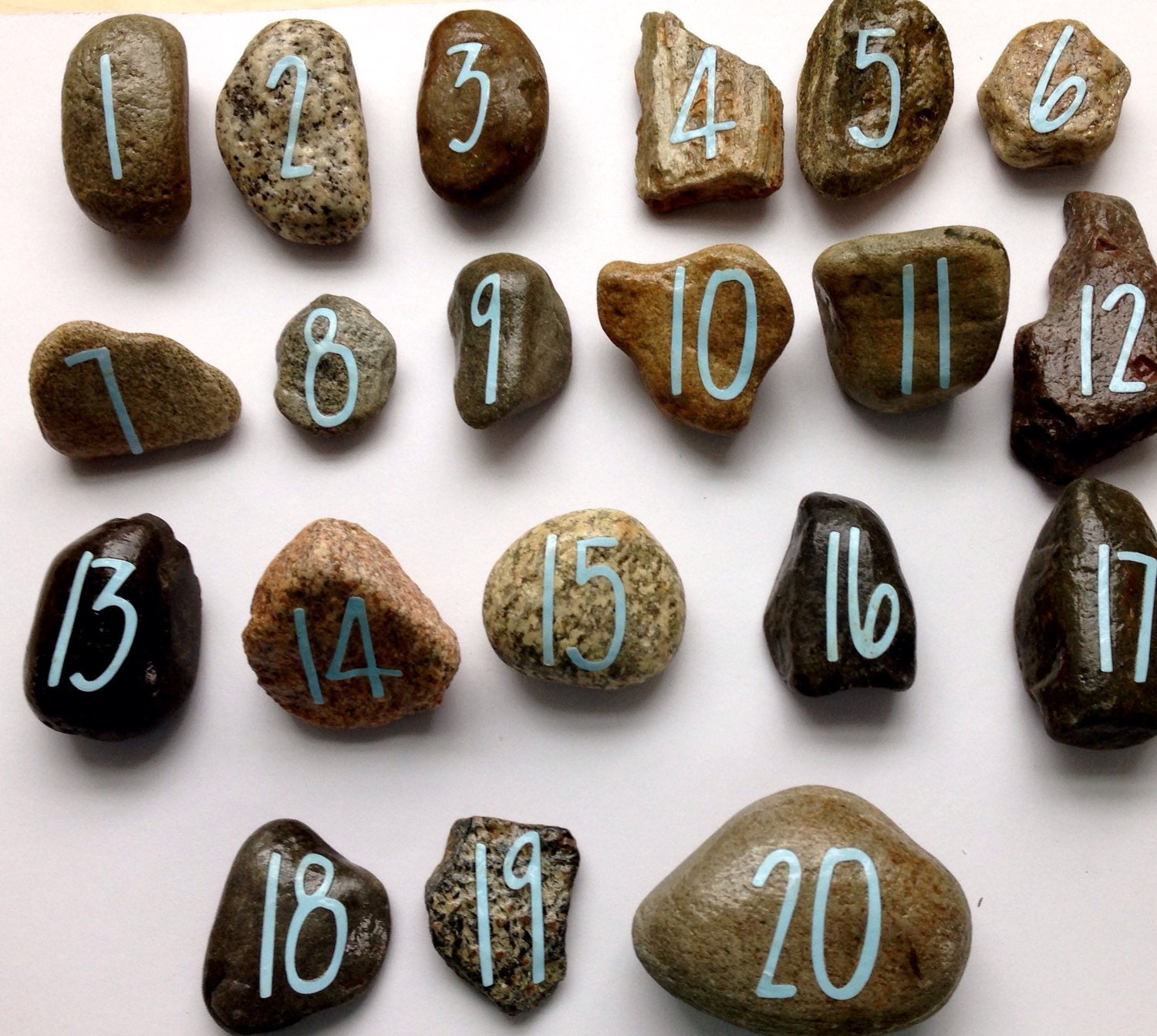 Counting number stones Sensory math by HopeLearningToys on Etsy