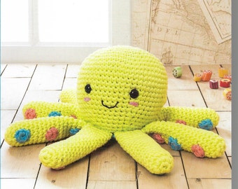 Crochet Octopus Amigurumi Pattern only Natura XL Yarn